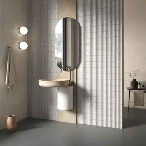 Faïence murale 3D Flute mat