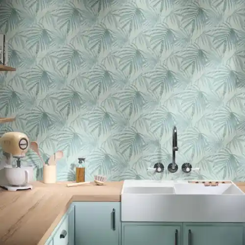 Faïence murale floral Colorful Decor Turquoise