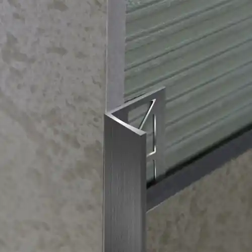 Profilé de carrelage en aluminium gun métal 10 et 12,5 mm