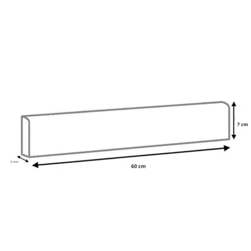 Plinthes carrelage Brera mat 7 x 60 cm