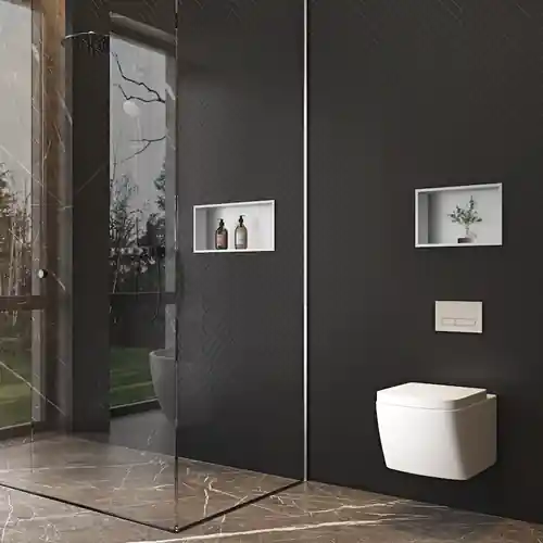 Niche chrome brossée 30 x 20 cm