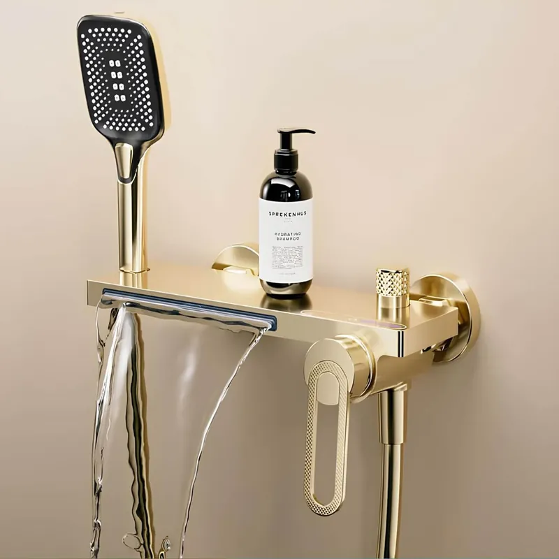Robinet douche baignoire mural avec douchette