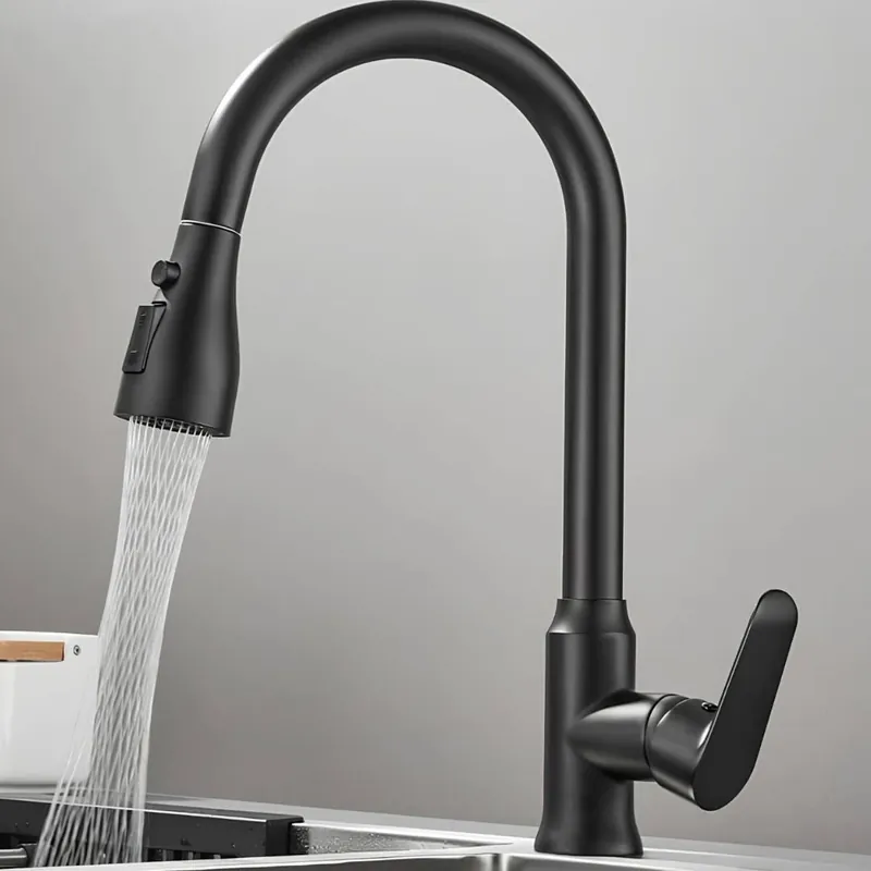 Robinet douchette cuisine bec rétractable