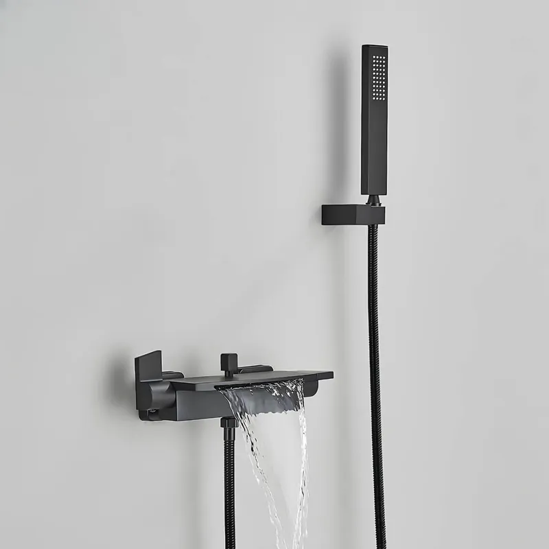 Robinet mitigeur baignoire mural – Cascade & douchette