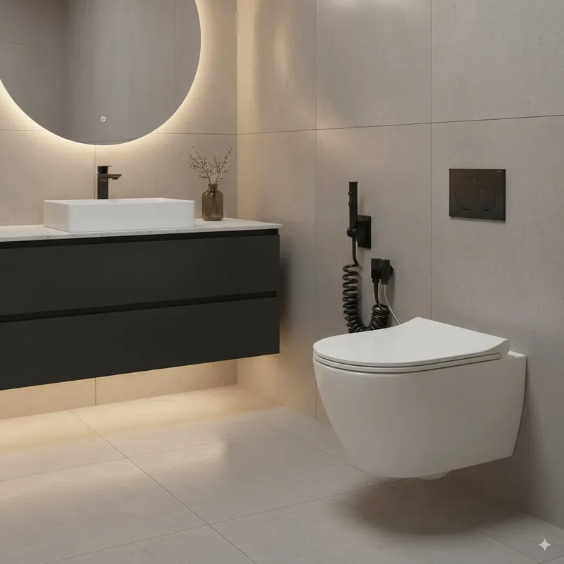 Robinet douchette WC double jet