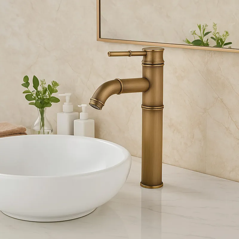 Robinet vasque style bambou