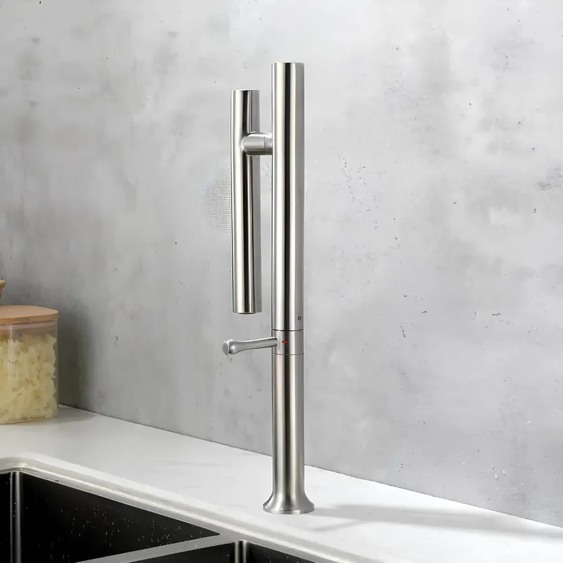 Robinet cuisine inox 304 – mitigeur à bec rotatif 360°