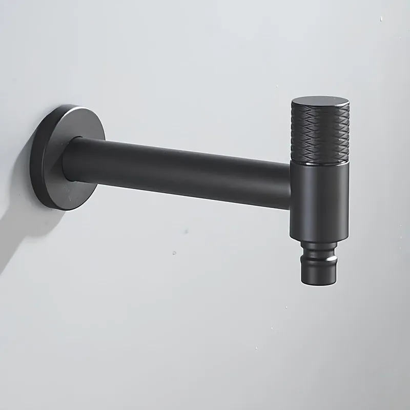 Robinet mural en acier inoxydable – eau froide uniquement, pour intérieur et extérieur