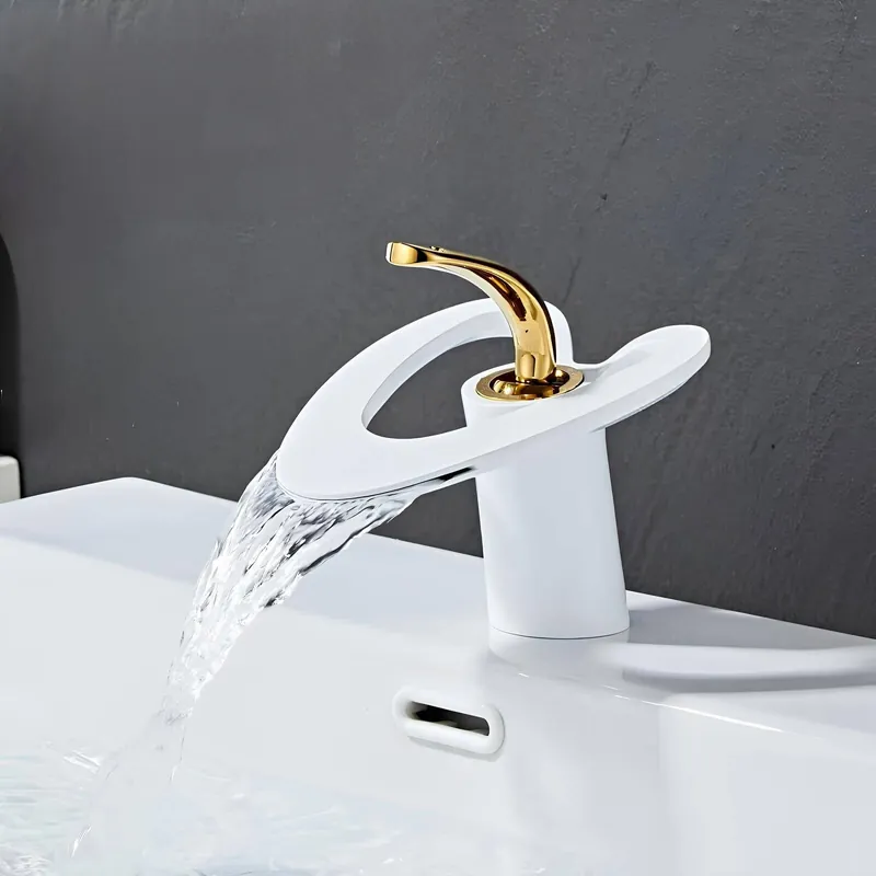 Robinet lavabo mitigeur en laiton – style contemporain silencieux