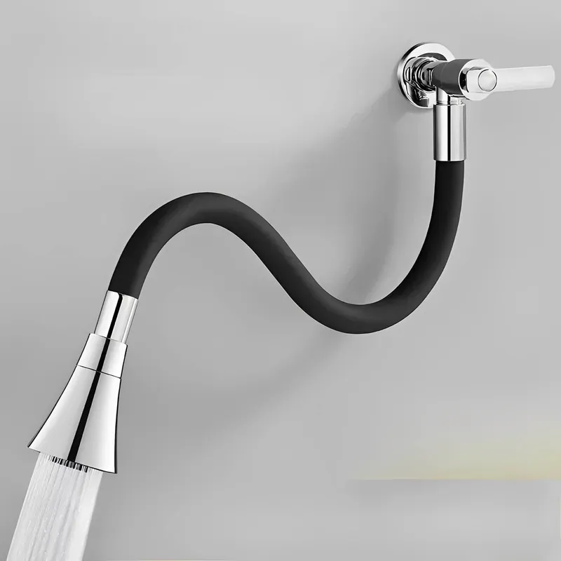 Robinet mural cuisine - Flexible pivotant 360° - Eau froide