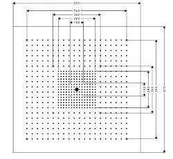 ShowerHeaven 970 x 970mm sans éclairage (10621800)