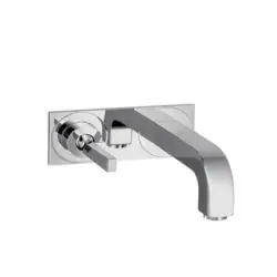 Mitigeur lavabo encastré avec plaque et bec 225 mm, bonde à écoulement libre (39115000)