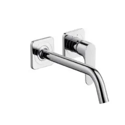 Mitigeur lavabo encastré avec rosaces, bec 227 mm, bonde à écoulement libre (34116000)