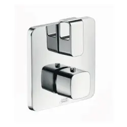 Set de finition pour mitigeur thermostatique encastré avec robinet d‘arrêt et inverseur (11733000)