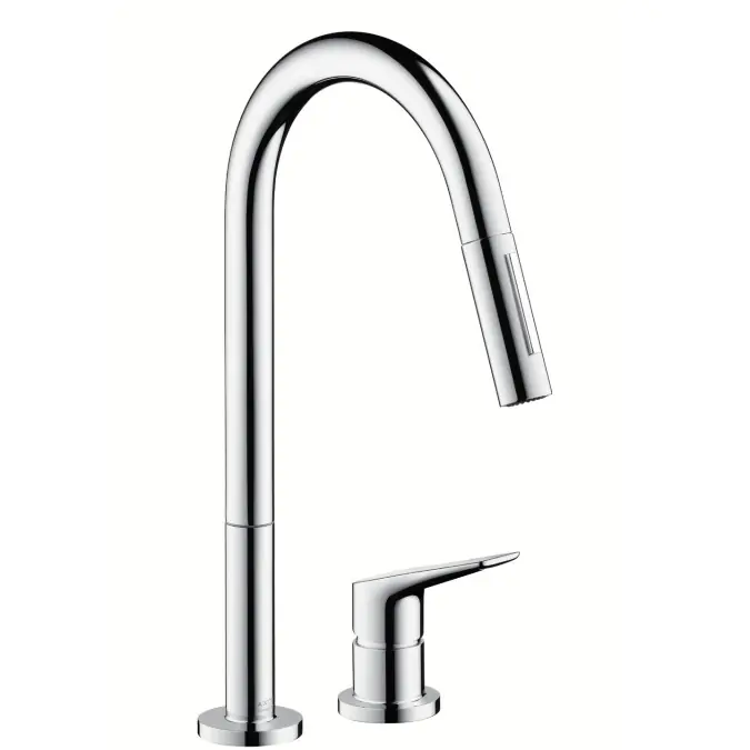 Mitigeur cuisine 2 trous avec douchette extractible (34822000)