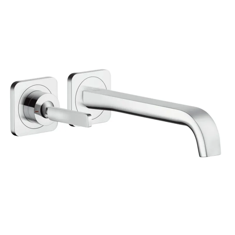 Mitigeur lavabo encastré 220mm avec rosaces, bonde à écoulement libre (36106000)