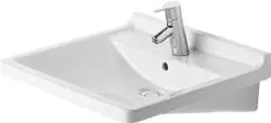 Starck 3 Lavabo Vital avec trop-plein, avec plage de robinetterie, 600 mm, Design by Philippe Starck