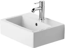 Vero Lave-mains Med sans trop-plein, avec plage de robinetterie, 450 mm