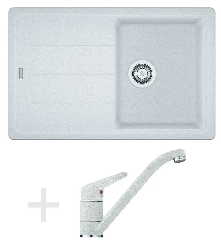 Kit de cuisine G68, Évier en granit BFG 611-78, blanc + Mitigeur FG 9541, blanc (114.0365.166)