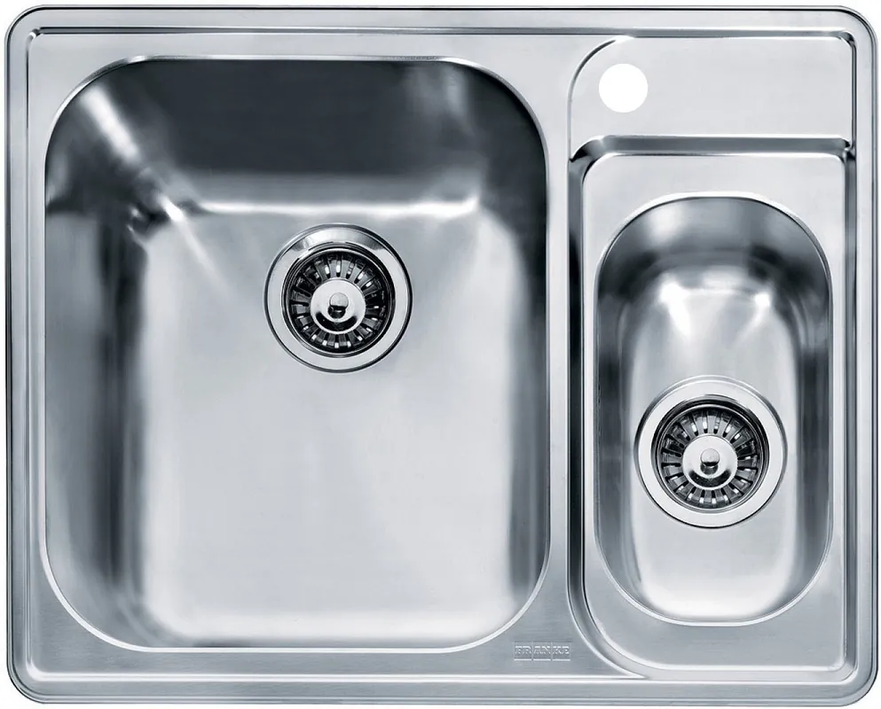 ZODIACO - Inox évier ZOX 660/2, 625x500mm (101.0021.604)