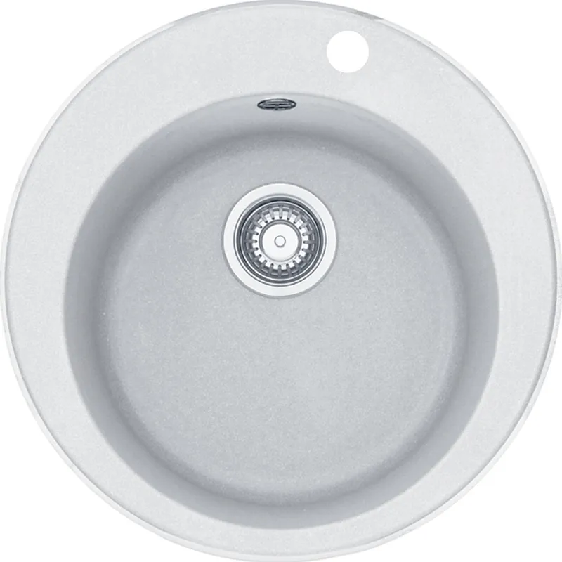 RONDO - Fragranit évier ROG 610-41 artic blanc , 510mm, cuve ronde (114.0284.726)