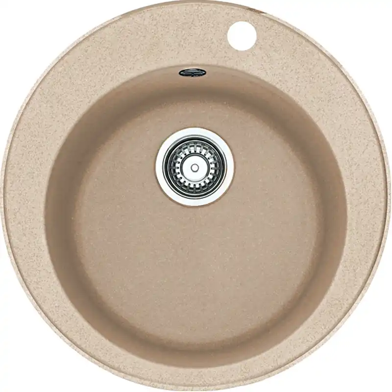 RONDO - Fragranit évier ROG 610-41 beige sable, 510mm, cuve ronde (114.0284.724)