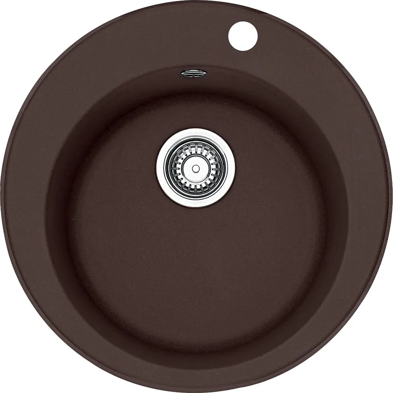 RONDO - Fragranit évier ROG 610-41 Chocolat, 510mm, cuve ronde (114.0284.083)