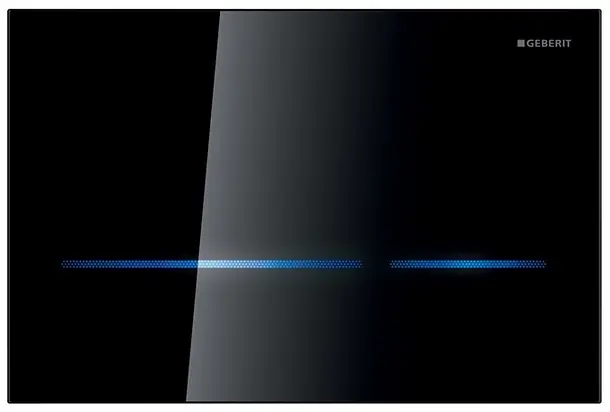 Sigma 80 Plaque de recouvrement avec activation par avant rinçage à 2 boutons Verre Noir (116.090.SG.1)