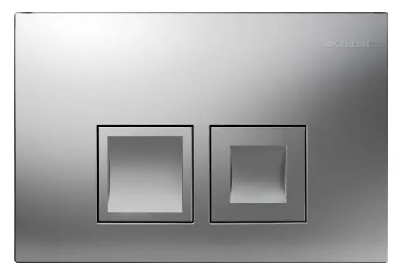 Plaque de déclenchement à deux touches DELTA50, Chrome (115.135.46.1)