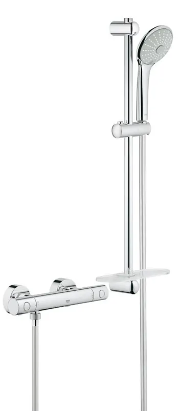 Grohe Grohtherm 1000 Cosmopolitan M Ensemble de douche thermostatique 600 mm, Chrome (34286002)