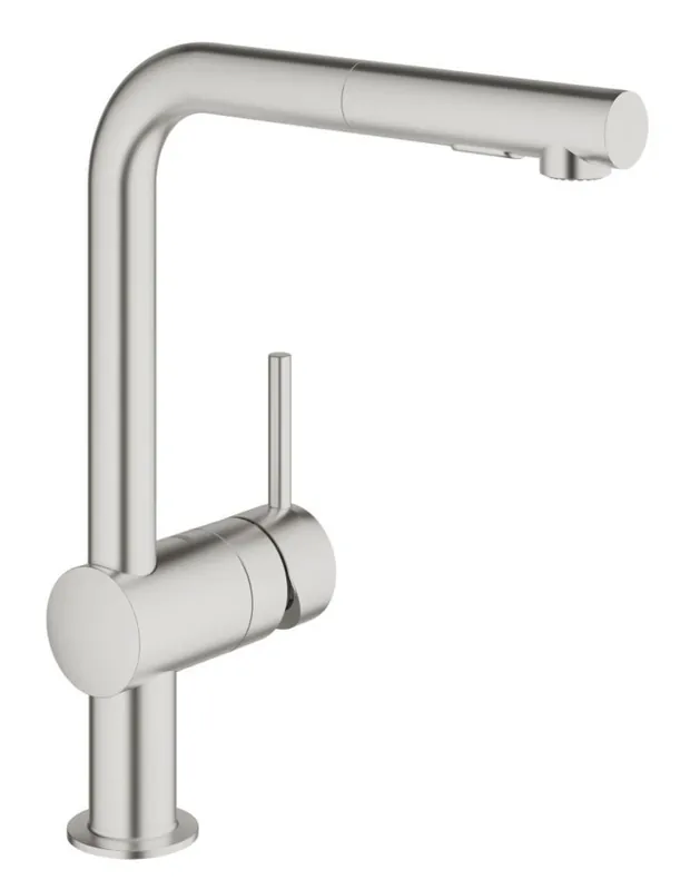 Minta Mitigeur d’évier avec douchette extractible, Supersteel (30274DC0)
