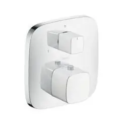 PURAVIDA Set de finition pour mitigeur thermostatique encastré avec robinet d‘arrêt et inverseur (15771400)