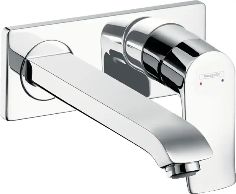Metris - Mitigeur lavabo encastré mural, Bec long 225mm, Chrome (31086000)