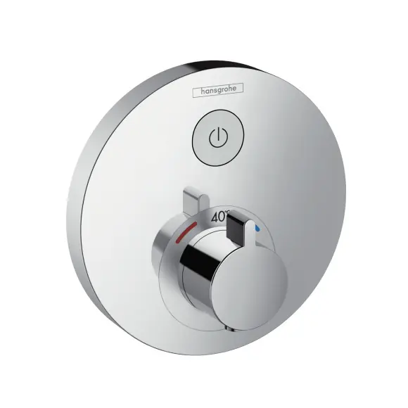 SHOWERSELECT S Set de finition pour mitigeur thermostatique encastré avec robinet d‘arrêt (15744000)
