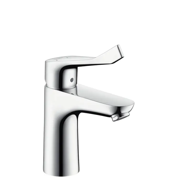 Focus Care 100 Mitigeur de lavabo PMR avec poignée extra longue, ComfortZone 100, Chrome (31911000)