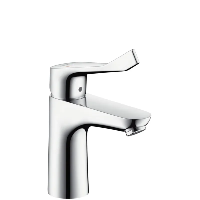Focus Care 100 Mitigeur PMR de lavabo CoolStart avec poignée extra longue, ComfortZone 100, Chrome (31917000)
