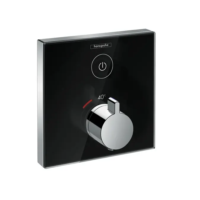 SHOWERSELECT E - Set de finition en verre pour mitigeur thermostatique encastré avec robinet d‘arrêt (15737600)