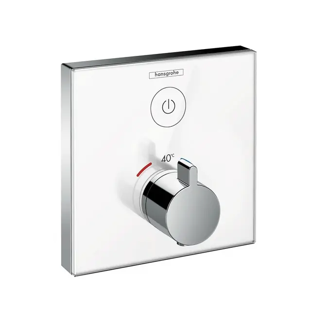 SHOWERSELECT GLASS - Set de finition en verre pour mitigeur thermostatique encastré avec robinet d‘arrêt (15737400)
