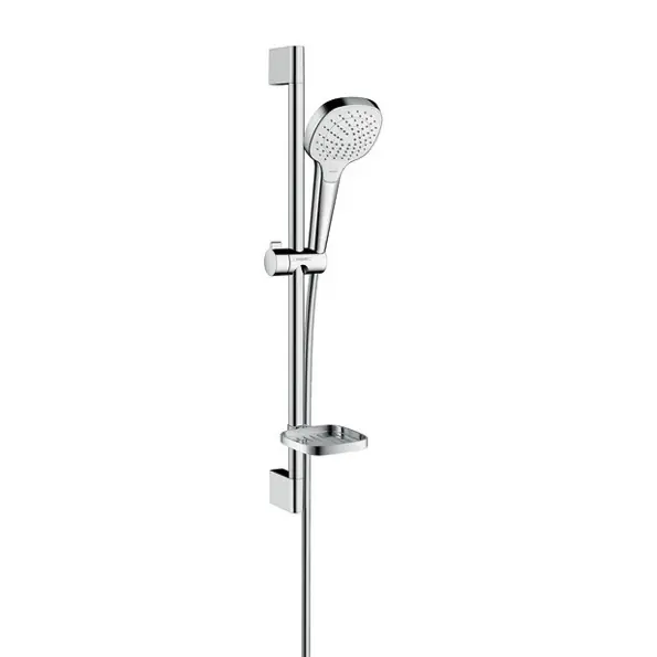 Croma Select E Set de douche, douchette Vario 3 jets, avec porte-savon, barre de douche 65cm, Chrome (26586400)