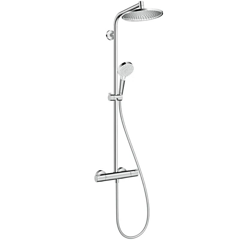Showerpipe Crometta S 240 Colonne de douche 1jet EcoSmart avec mitigeur thermostatique (27268000)