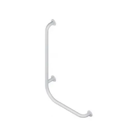 HELP Barre de maintien fixe 80x55cm droit en forme de L, pose à droite, Comaxite, Blanc (301122044)