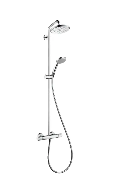 Croma Showerpipe Croma 220 EcoSmart, bras de douche 400 mm pivotant (27188000)
