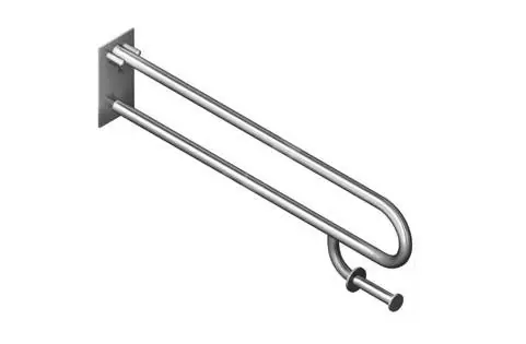 Poignée pliable pour toilette, 834mm, acier inoxydable (H3897160030001)