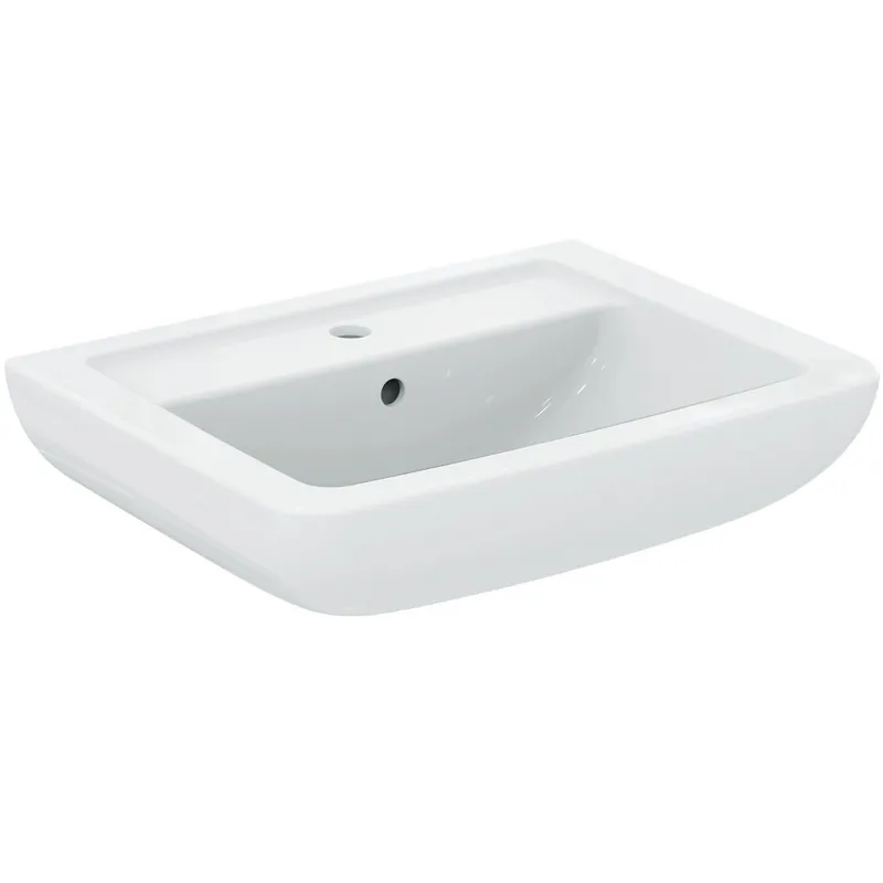 Eurovit lavabo 600x460x190 mm, un trou pour mitigeur, blanc (V302701)