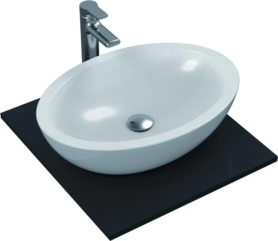 STRADA Lavabo à poser oval 600 x 420 x 160 mm, blanc (K078401)