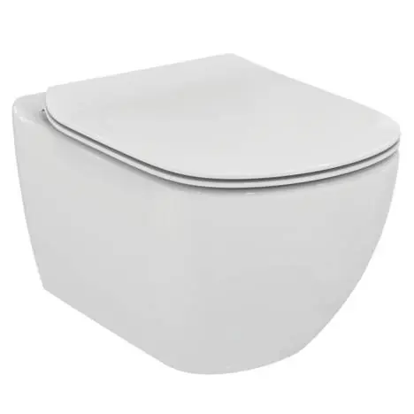 Tesi Cuvette suspendue avec abattant classique, fixation invisible (T354201)