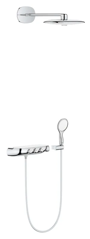 RAINSHOWER - System SmartControl 360 DUO Combi système de douche avec thermostat, montage mural/encastré (26443LS0)