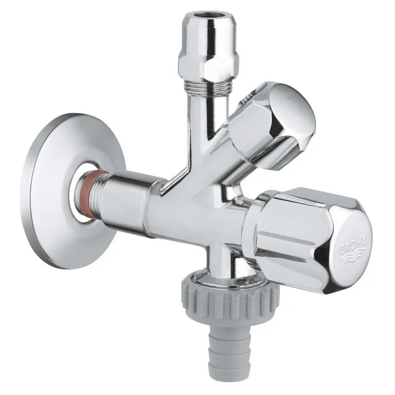 Robinet de réglage double 1/2″, chromé (22036000)