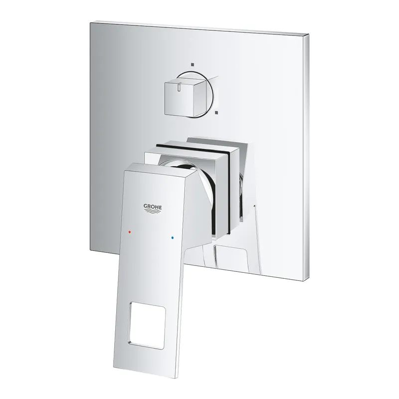 Eurocube mitigeur monocommande 3 sorties avec inverseur, chrome (G24094000)