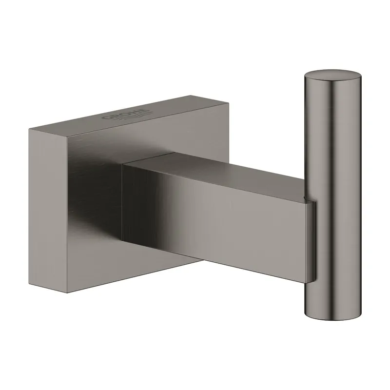 Essentials Cube patère murale, hard graphite brossé (G40511AL1)